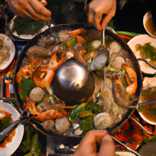 Ăn ốc nhồi thịt trong nồi lẩu cùng gia đình và bạn bè là trải nghiệm tuyệt vời tại Đà Lạt.