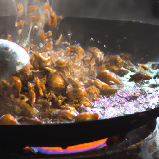 Hình ảnh đầy mê hoặc của món ốc chuối đậu được nấu trong chảo