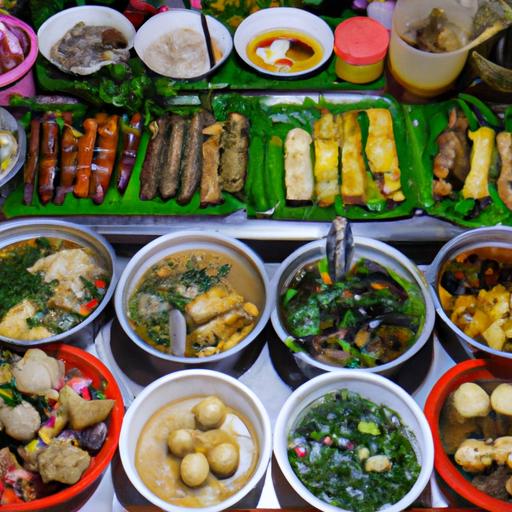 Một món ăn đường phố đa dạng và màu sắc tại Phố ốc Bình Tân.