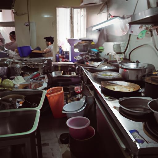 Nhà bếp tấp nập tại Quán Ốc Thanh Xuân