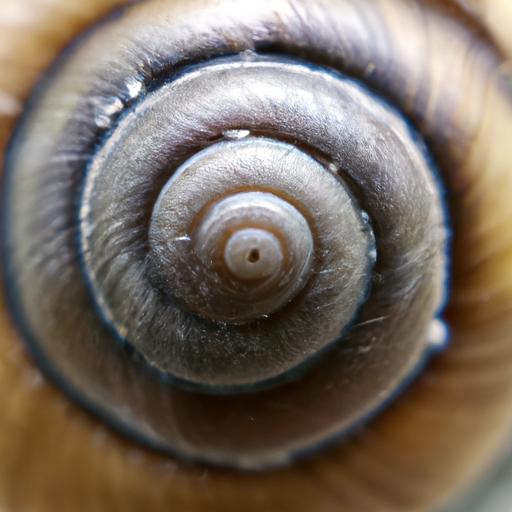 Một bức ảnh chụp cận cảnh của vỏ sò ốc với các hoa văn xoắn ốc phức tạp.